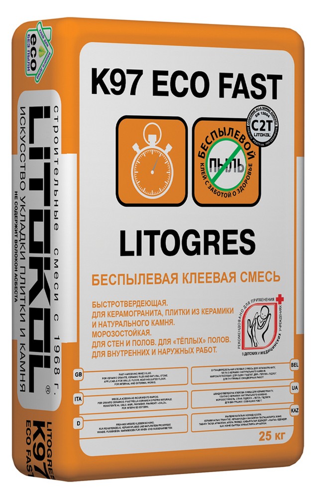 Клей LITOGRES K97 ECO FAST серия Litokol клеи