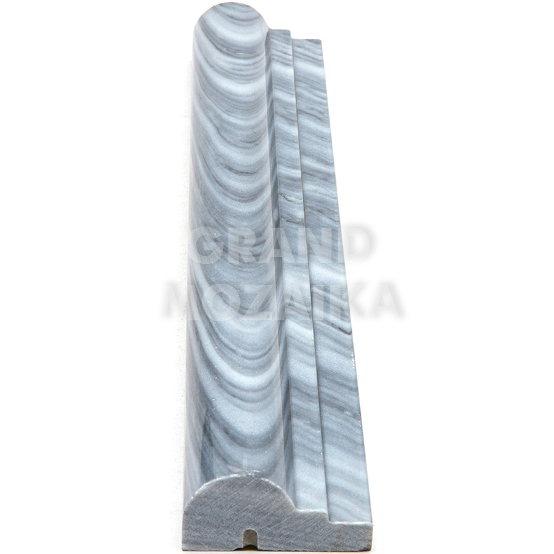 Бордюр мозаичный B033-2 (Bardiglio Nuvolato) серия Бордюры