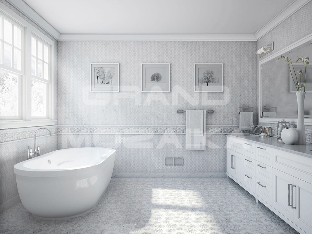 Мозаика 7M088-DP (Carrara) серия Paladium