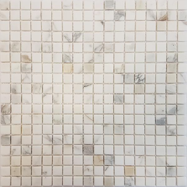 Мозаика АМ-80С (Calacatta Matt) тонкая серия Marble Slim