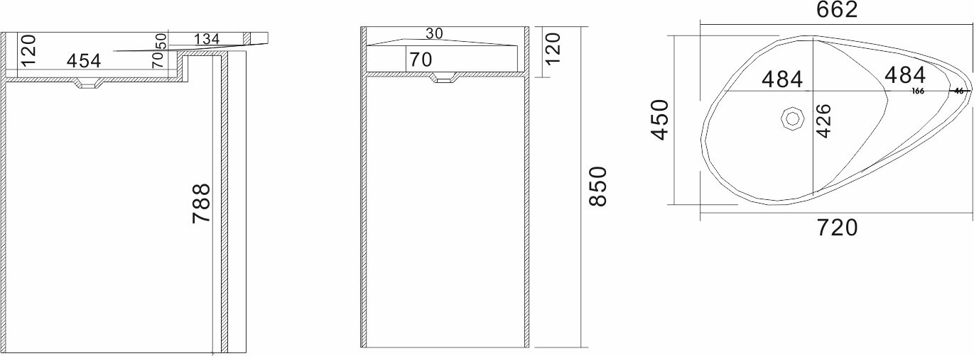 Раковина NSF-8572G серия NS Bath