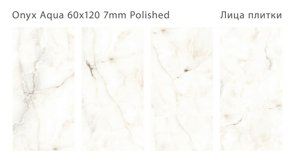 Плитка Onyx Aqua 60x120 7мм Polished серия Modern