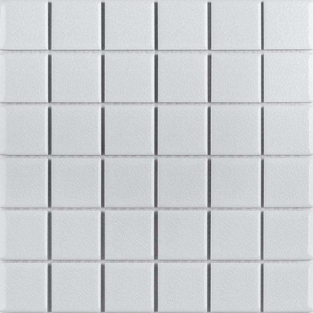 Мозаика Crackle White Glossy 48x48 (LWWB81531) серия Homework