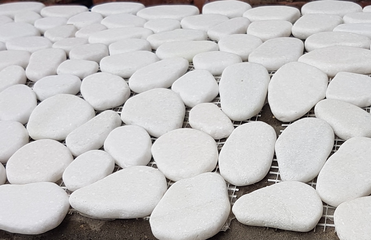 Мозаика 052251 MS7006 BC МРАМОР белый круглый серия Nature