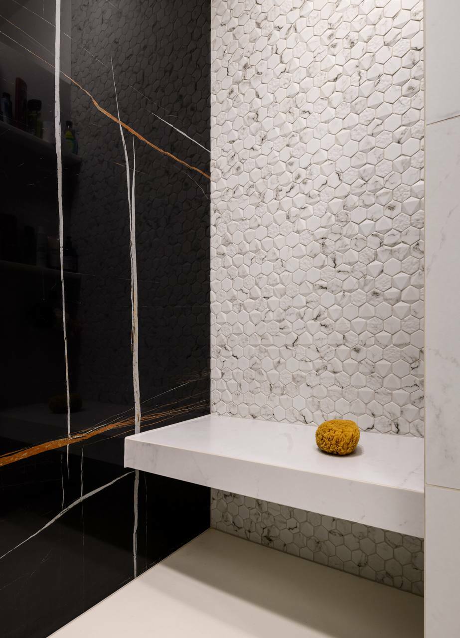 Мозаика Volume White серия Misti Glass