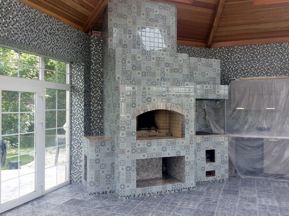 Мозаика Coin Blue серия Orro Glass