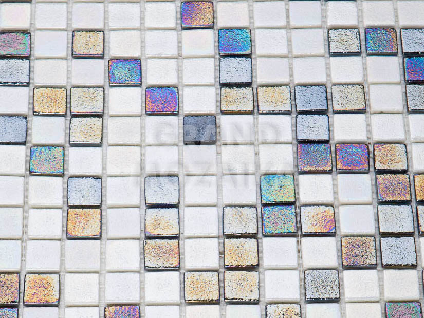 Мозаика White & Gray Matt серия Glass Mosaic