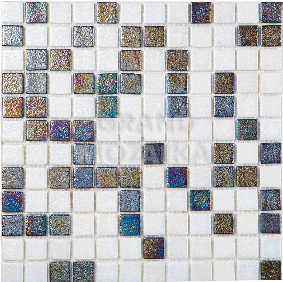 Мозаика White & Gray Matt серия Glass Mosaic