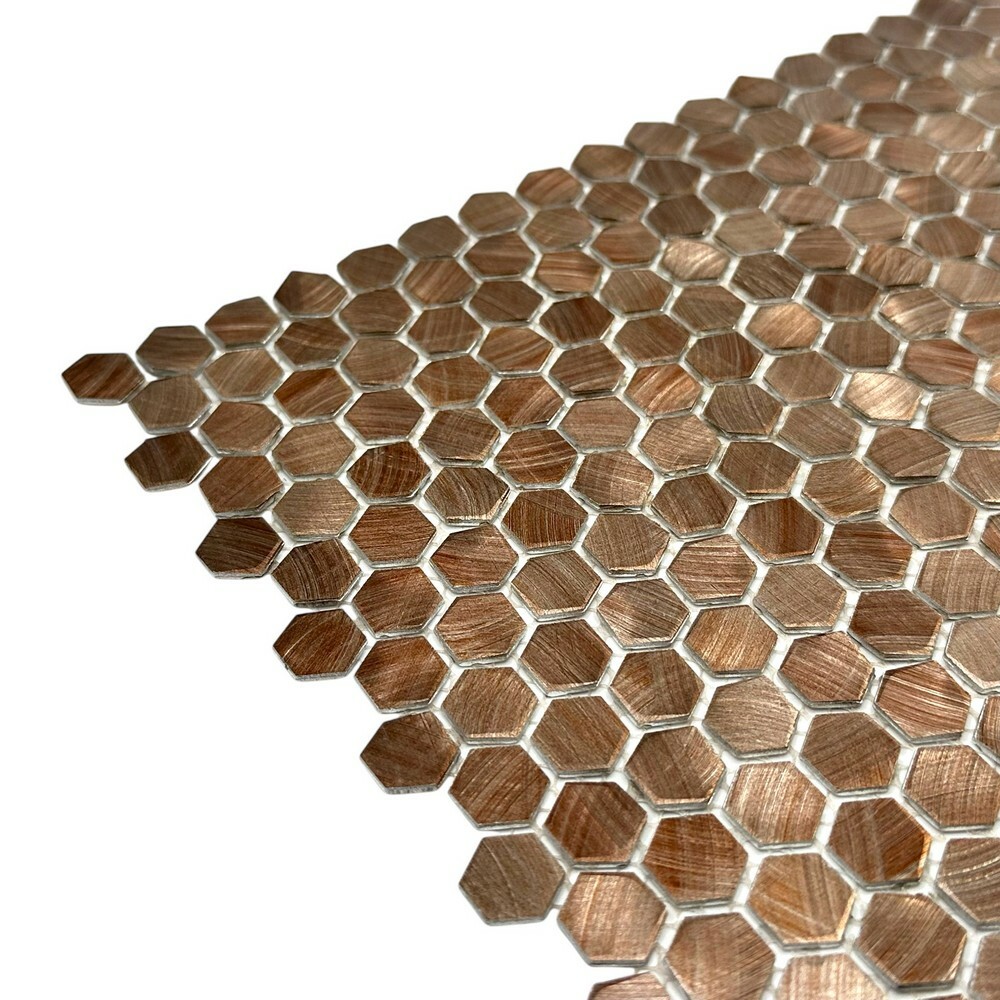 Мозаика ALUMINIUM HEXAGON ROSE GOLD серия Mosaic Aluminium