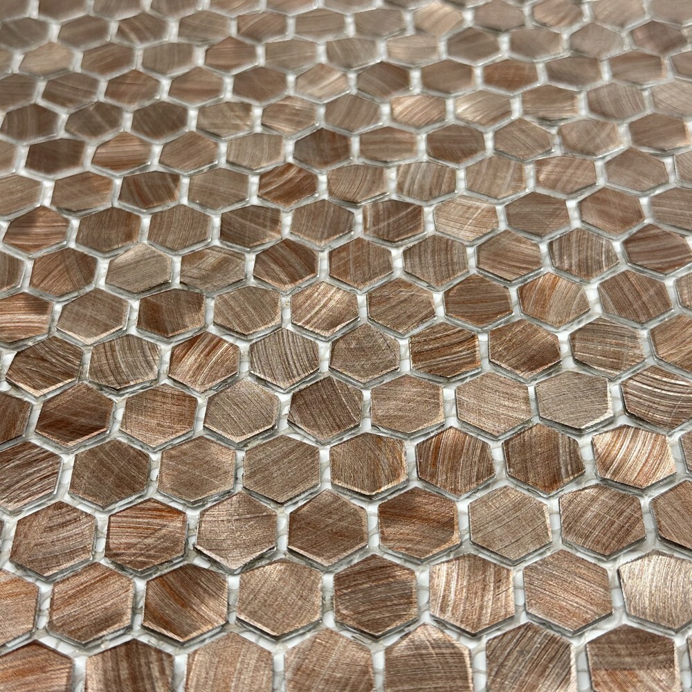 Мозаика ALUMINIUM HEXAGON ROSE GOLD серия Mosaic Aluminium