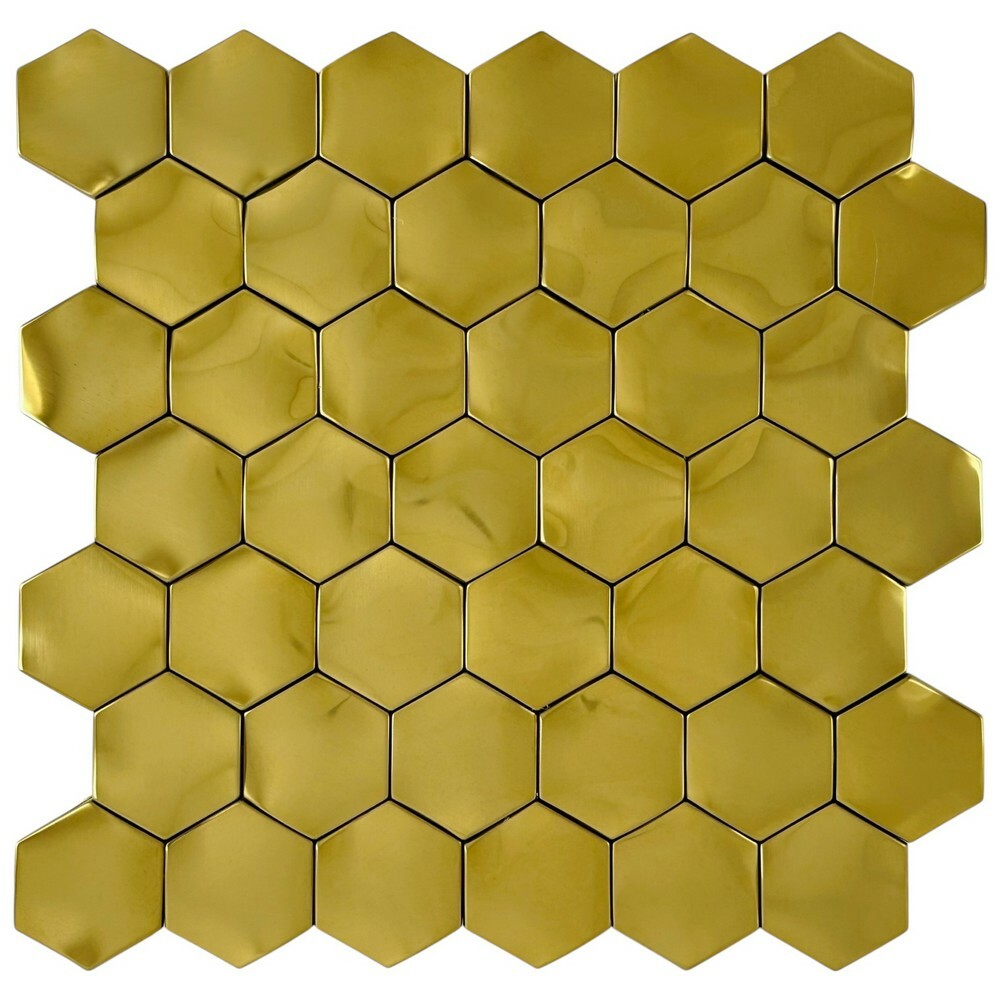 Мозаика HEXAGON WEB GOLD серия Mosaic Stainless Steel