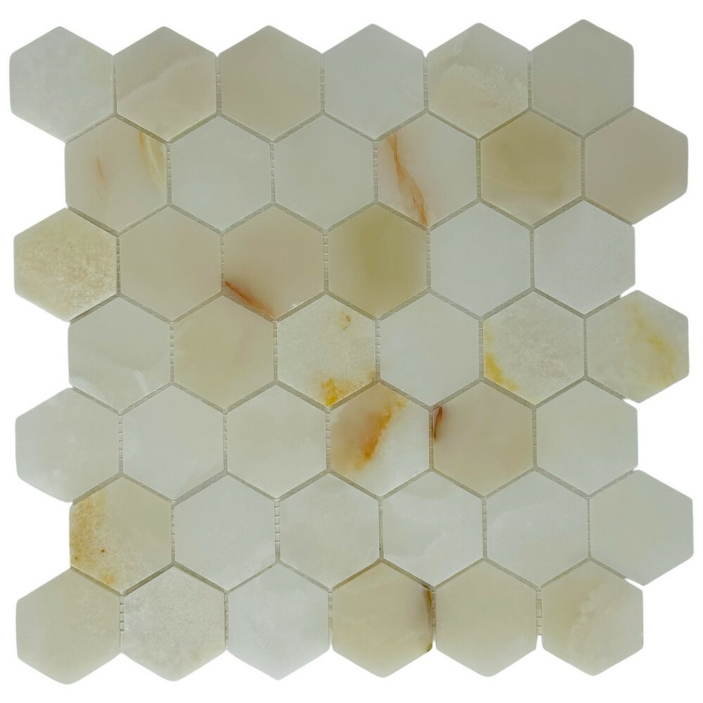 Мозаика HEXAGON ONYX WHITE серия Hexagon