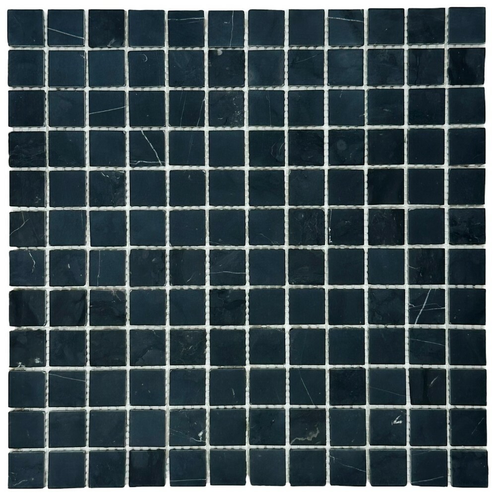 Мозаика NERO MARQUINA MAT 23x23 серия Marble Stone