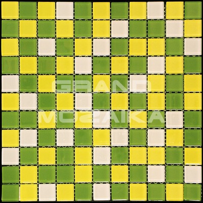 Желто-зеленая стеклянная мозаика